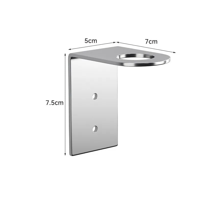 Wall Mounted Stainless Steel Bathroom Soap Dispenser Bottle Holder Hanger Gel Shampoo Storage Rack Bathroom Organizer