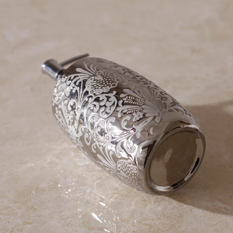 Silver Ceramics Shampoo Bottles Bathroom Accessories Shower Gel Container Wristband Hand Dispenser Kitchen Soap Dispenser