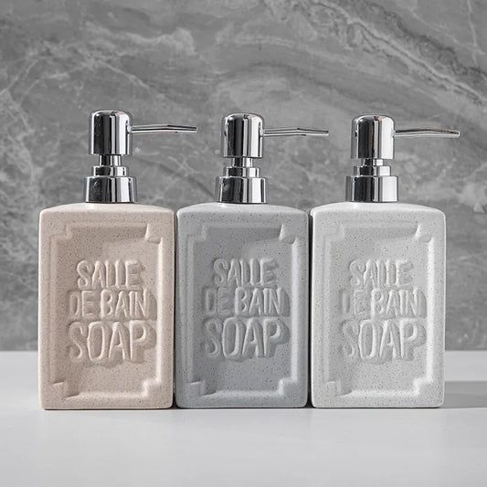 Ceramic Bathroom Foaming Soap Dispenser Dispenser Refill Lotion Sub Bottling Body Wash Conditioner for Bathroom Kitchen Decor