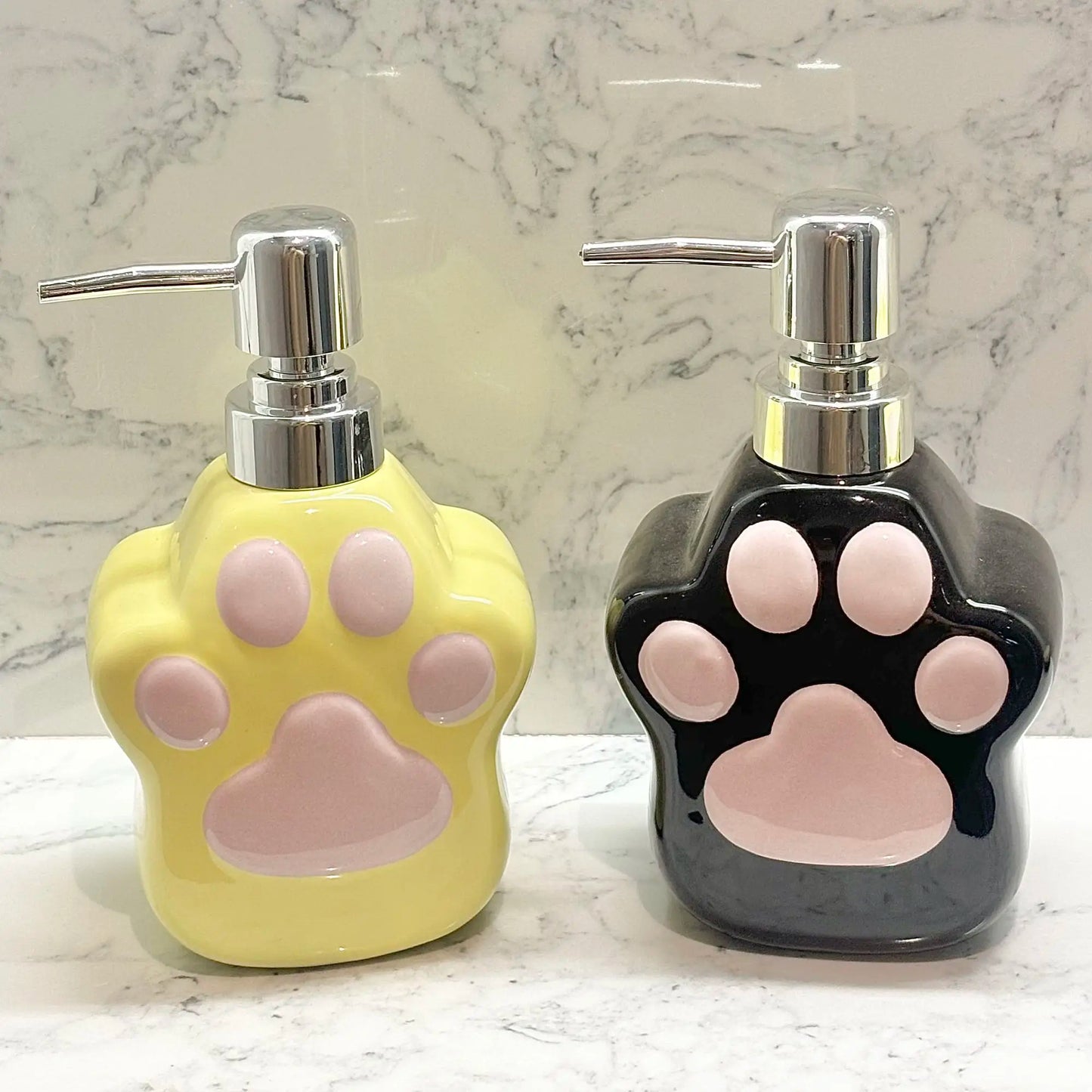 Cute Cat's Paw Liquid Soap Dispenser Shower Gel Shampoo Ceramic Soap Dispenser Cat'spaw Soap Container Bathroom Accessories Gift