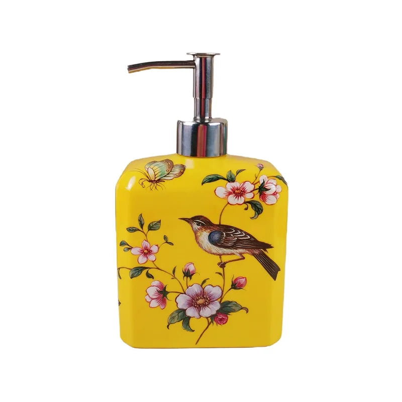 New Chinese style ceramic soap dispenser household dispensing bottle hotel shampoo shower gel press bottle bathroom accessories