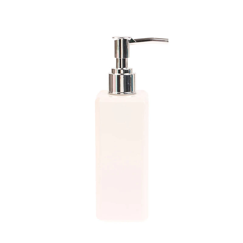 250ml Liquid Soap Dispenser Refillable Pump Bottle Square Bathroom Accessory Shampoo Conditioner Container Beauty Salon