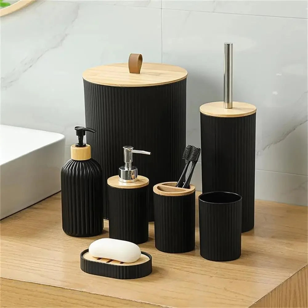 Trendy Bathroom Glass Toiletries Set: Large-Capacity Hand Soap Bottle and Hotel Bathroom Travel-Size Set