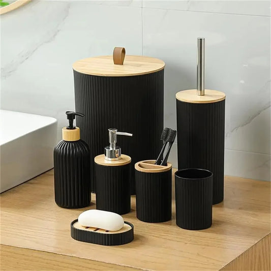 Trendy Bathroom Glass Toiletries Set: Large-Capacity Hand Soap Bottle and Hotel Bathroom Travel-Size Set