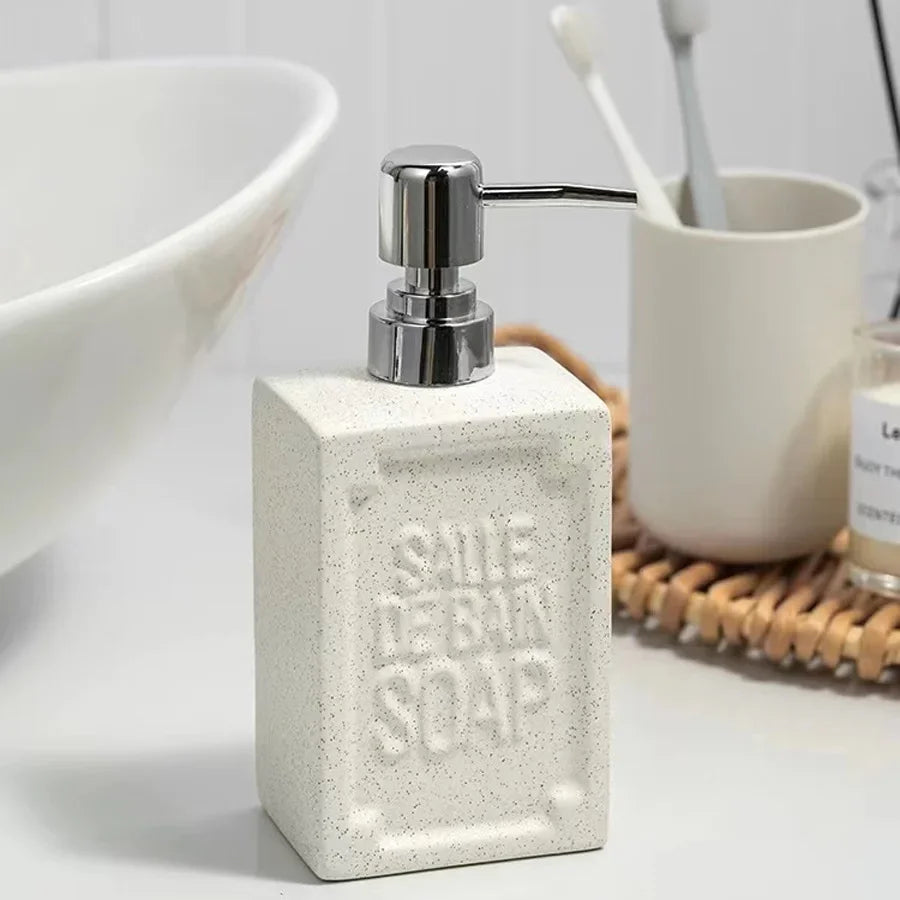 Ceramic Bathroom Foaming Soap Dispenser Dispenser Refill Lotion Sub Bottling Body Wash Conditioner for Bathroom Kitchen Decor