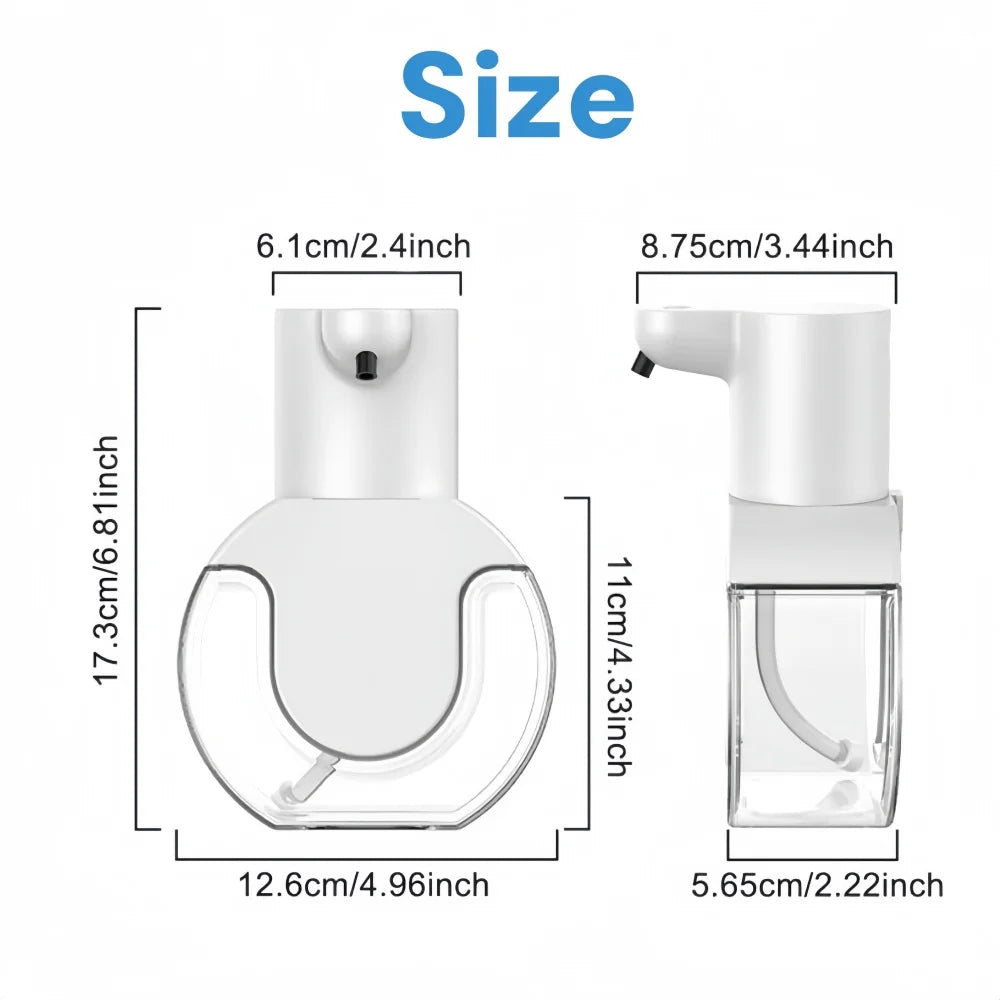 Automatic Soap Dispenser Infrared Sensor Foam Hand Sanitizer USB Rechargeable Foaming Hand Soap Dispenser for Bathrooms