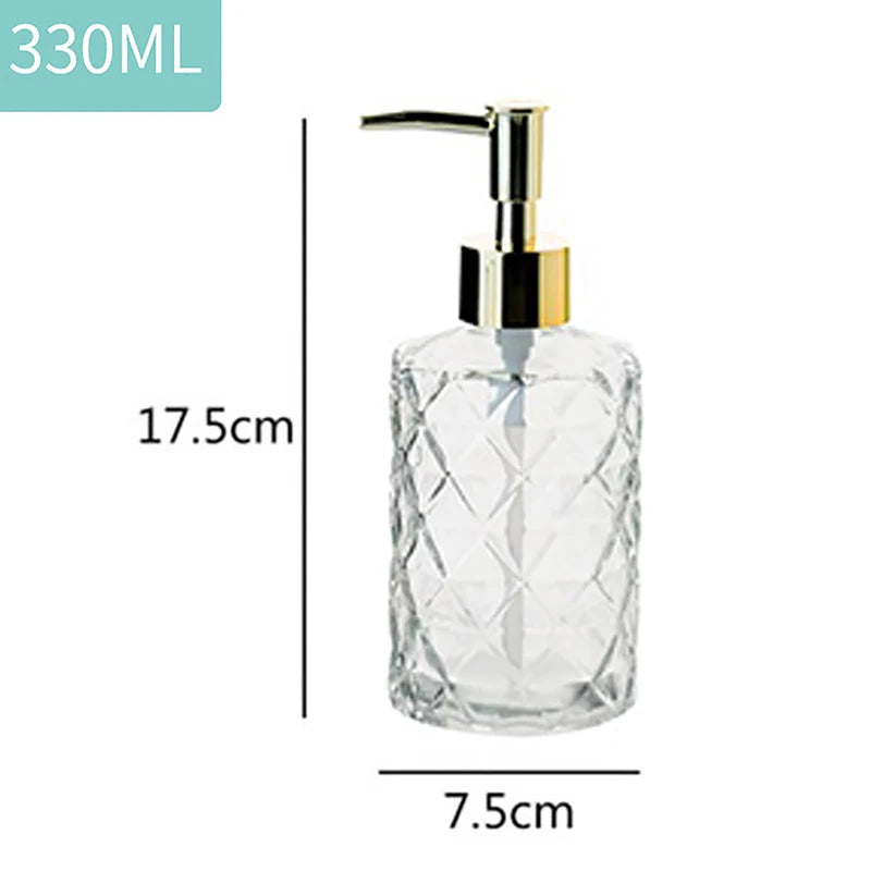330ml Bathroom Soap Dispenser Portable Glass Travel Liquid Hand Sanitizer Container Shampoo Body Wash Dispenser Accessories