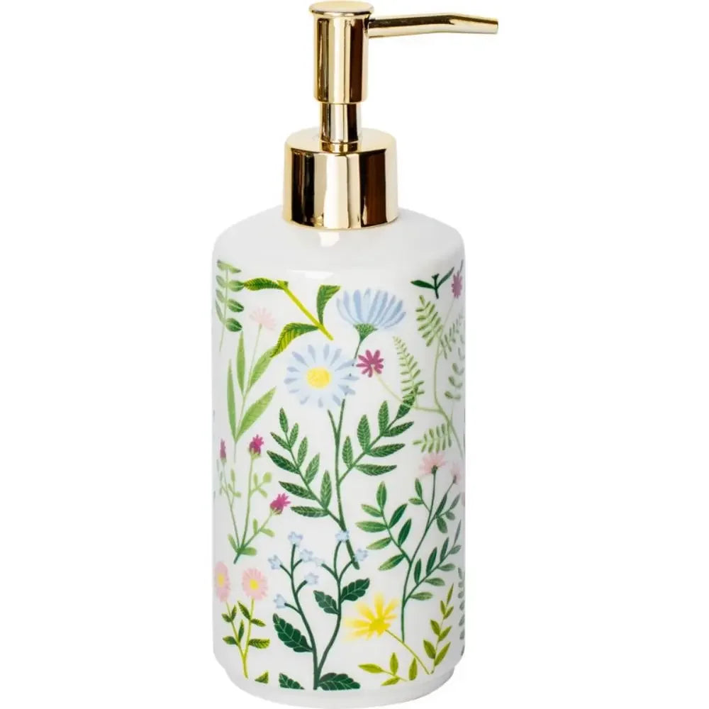 430ML Ceramic Soap Dispenser Modern Vintage Brown Liquid Storage Container Save Soap Creative Lotion Pump Bottle Bathroom