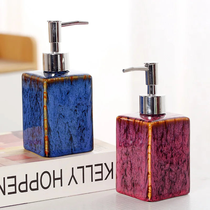350ml soap dispenser ceramic press bottle shampoo and shower gel dispensing bottle bathroom accessories shower shampoo dispenser