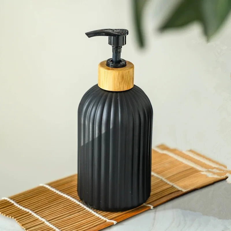 Trendy Bathroom Glass Toiletries Set: Large-Capacity Hand Soap Bottle and Hotel Bathroom Travel-Size Set