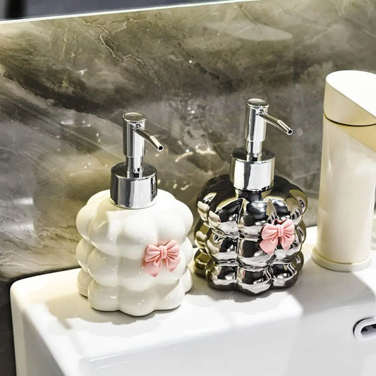 250ml Liquid Soap Dispenser Press Separated Bottle Bathroom Accessories Ceramic Body Wash Shampoo Dispenser Bottle Home Decor