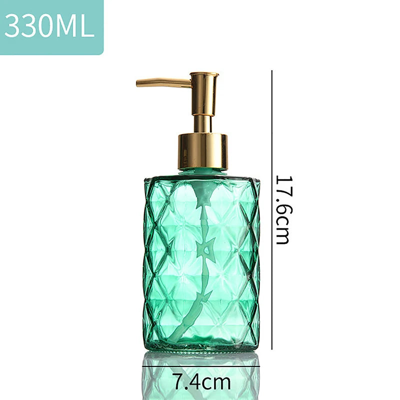 330ml Bathroom Soap Dispenser Portable Glass Travel Liquid Hand Sanitizer Container Shampoo Body Wash Dispenser Accessories