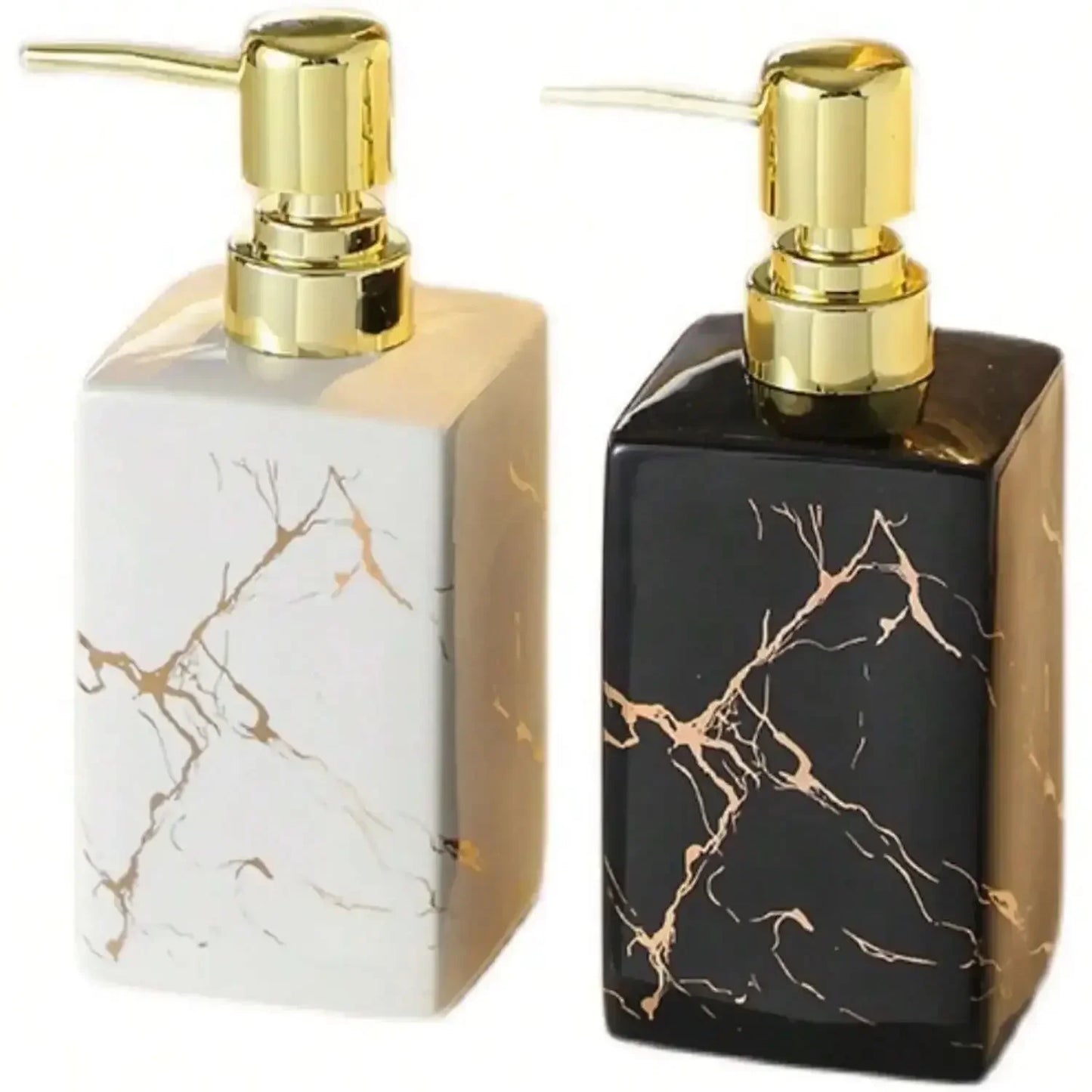 Ceramic soap dispenser 350ml  European Creative Marble Texture Refillable Press Soap Dispenser Liquid Dispenser