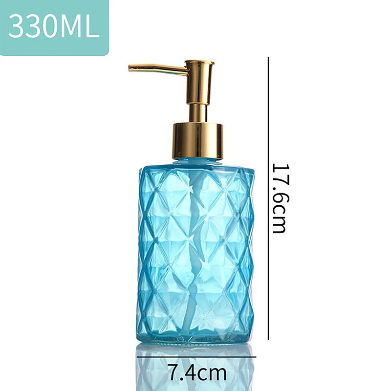 330ml Bathroom Soap Dispenser Portable Glass Travel Liquid Hand Sanitizer Container Shampoo Body Wash Dispenser Accessories
