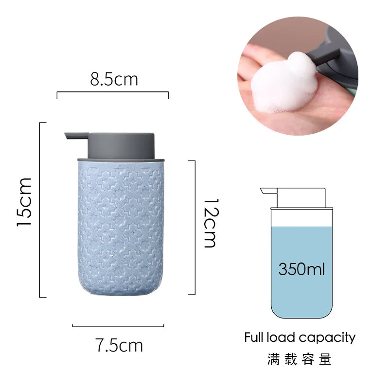 Luxury Body Wash Soap Bottle Ceramic Model Liquid Foam Dispenser Room Bathroom Color Dispensing Bottle Mousse Foam Pressing