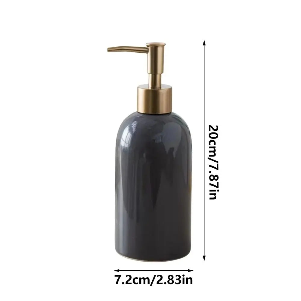 Empty Ceramic Soap Dispenser Portable Refillable Liquid Pump Bottle Reusable Multi-purpose Hand Sanitizers Container