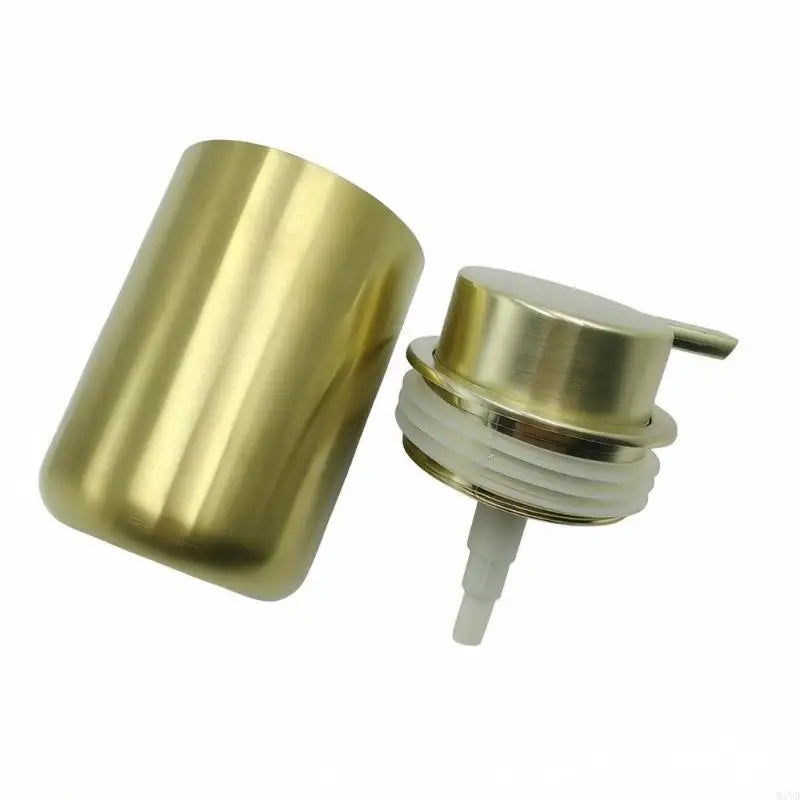 Modern Soap Dispenser Easy to Press Stainless Steel Refillable Lotions Dispenser for Kitchen & Bathroom Countertop M4YD