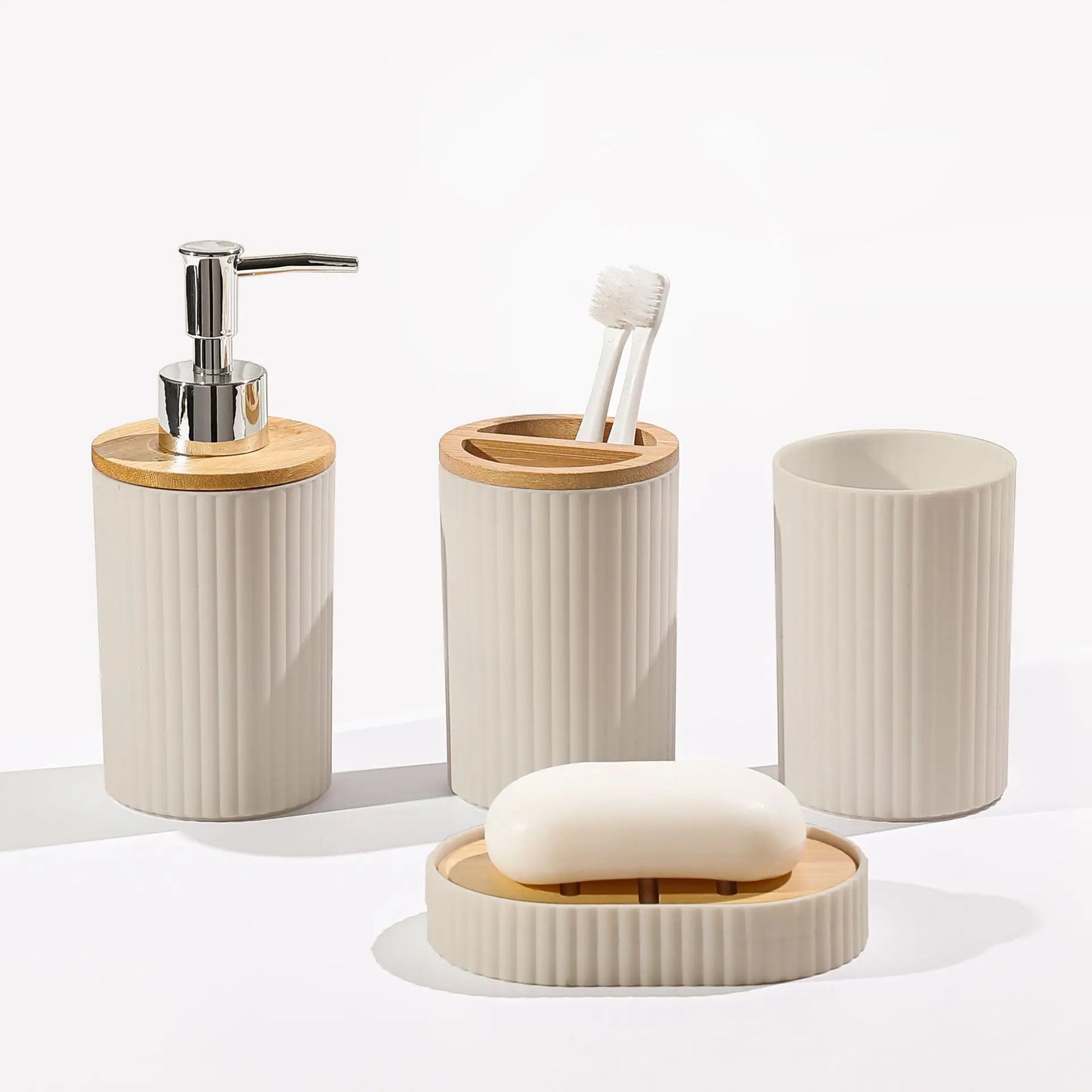Dispenser for Liquid Soap Hampoo Bottle Soap Dispenser Hand Soap Dispenser Toothbrush Holder Organizer Bathroom Accessories