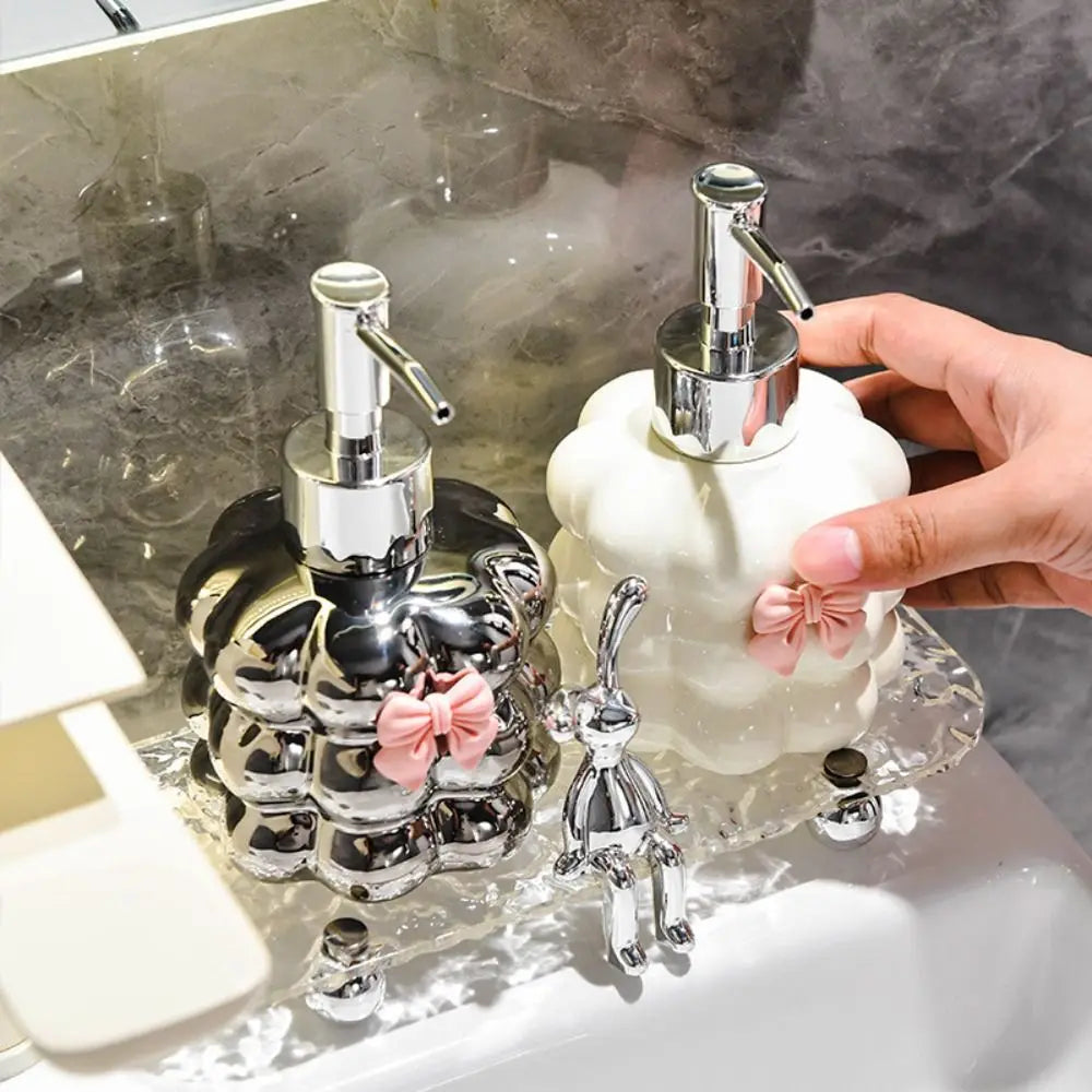 250ml Liquid Soap Dispenser Press Separated Bottle Bathroom Accessories Ceramic Body Wash Shampoo Dispenser Bottle Home Decor