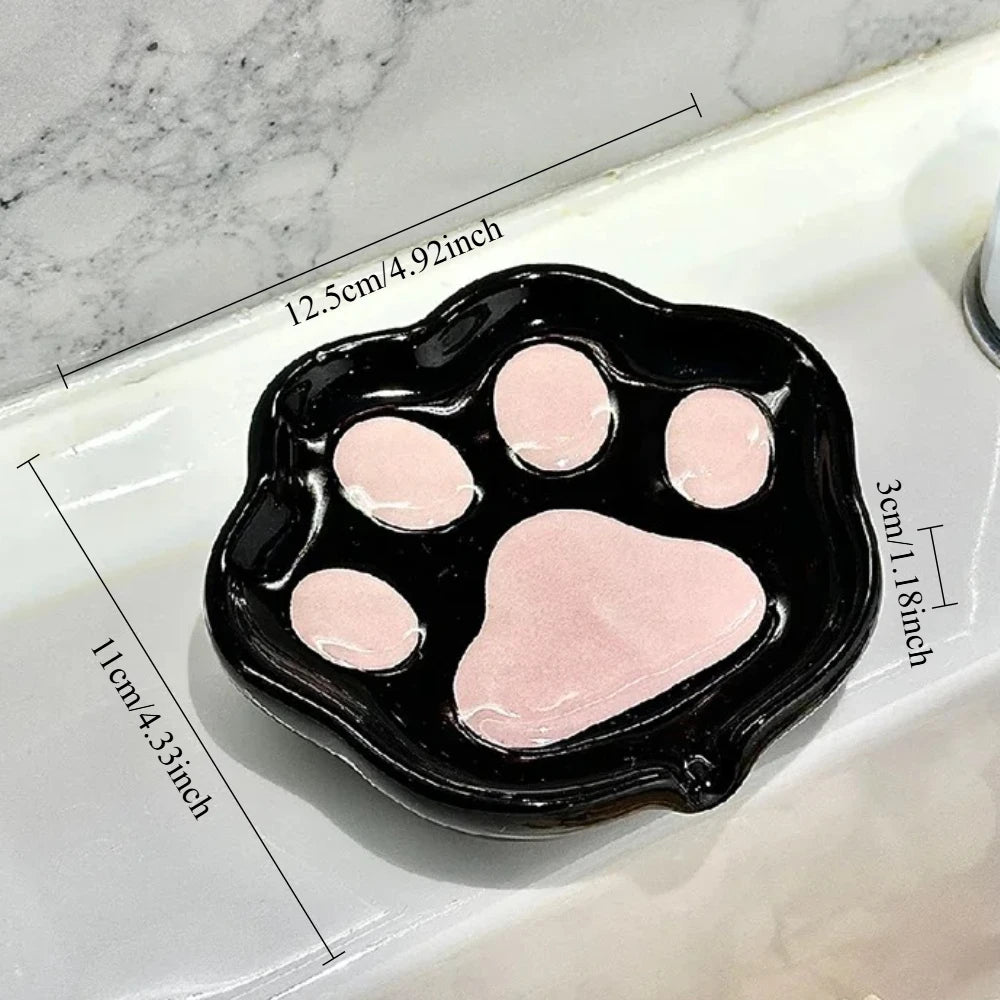 Cute Cat's Paw Liquid Soap Dispenser Shower Gel Shampoo Ceramic Soap Dispenser Cat'spaw Soap Container Bathroom Accessories Gift