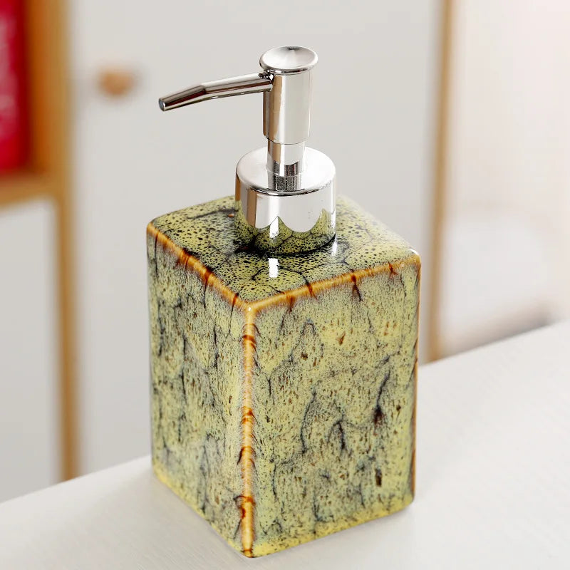 350ml soap dispenser ceramic press bottle shampoo and shower gel dispensing bottle bathroom accessories shower shampoo dispenser