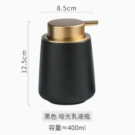 Bathroom Liquid Soap Dispenser Ceramic Hand Sanitizer Bathroom Tumbler Shower Gel Lotion Dispenser Bathroom Accessories Set