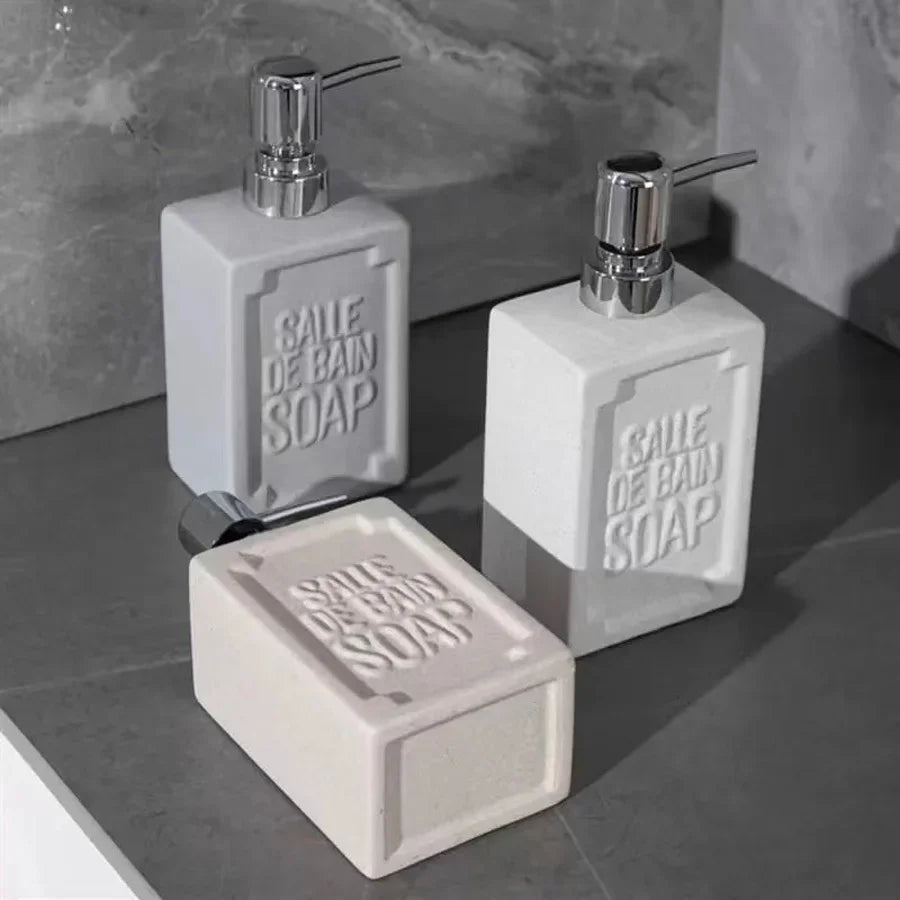 Ceramic Bathroom Foaming Soap Dispenser Dispenser Refill Lotion Sub Bottling Body Wash Conditioner for Bathroom Kitchen Decor
