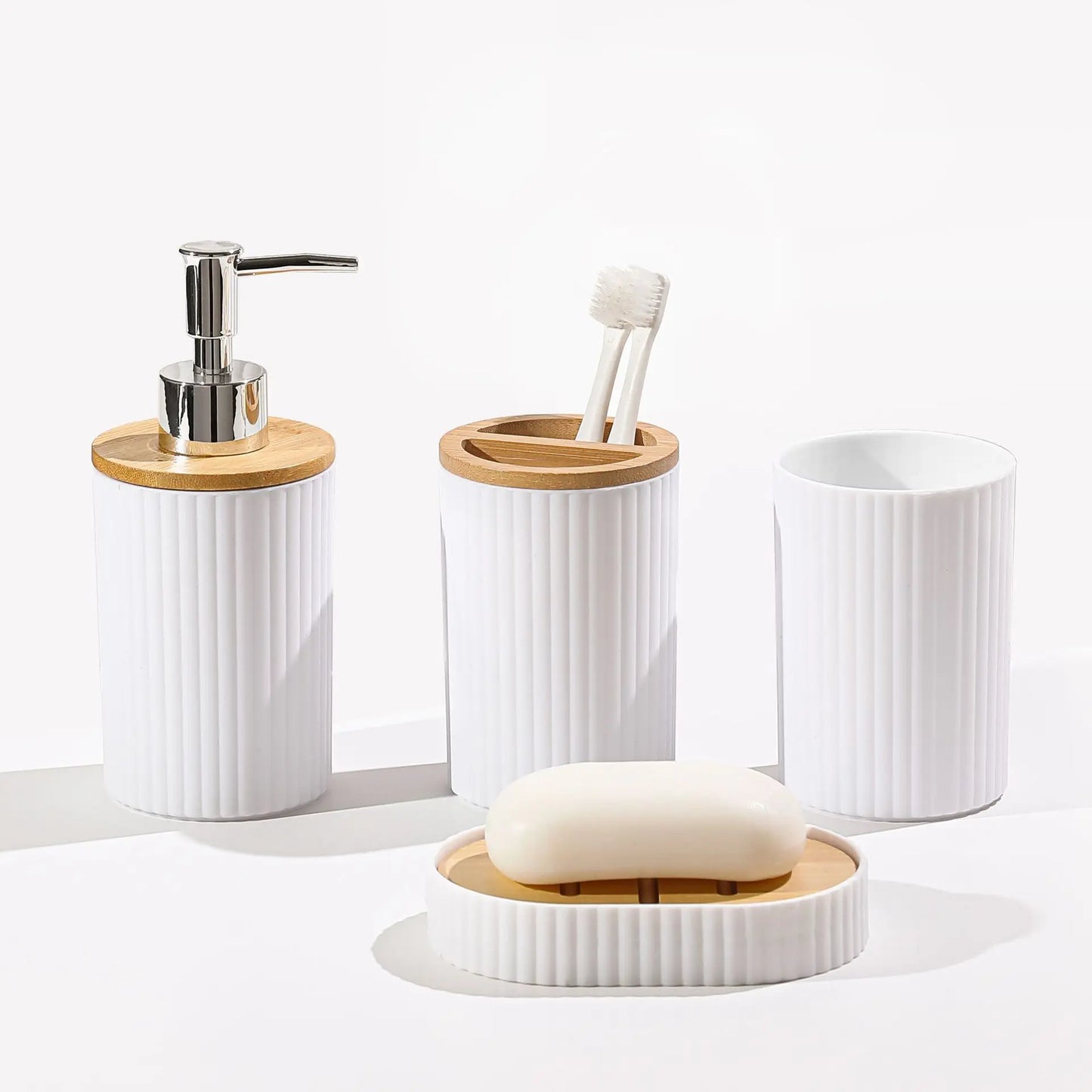 Dispenser for Liquid Soap Hampoo Bottle Soap Dispenser Hand Soap Dispenser Toothbrush Holder Organizer Bathroom Accessories