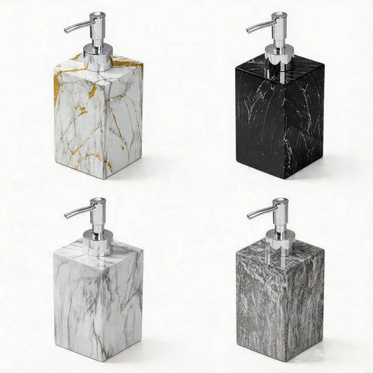 Marble Texture Soap Dispenser, Resin Liquid Hand Soap Dispenser for Kitchen Countertop, Bathroom, Laundry Room
