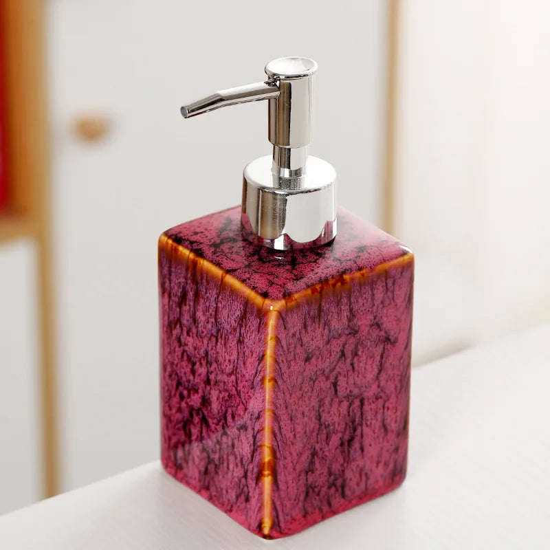 350ml soap dispenser ceramic press bottle shampoo and shower gel dispensing bottle bathroom accessories shower shampoo dispenser