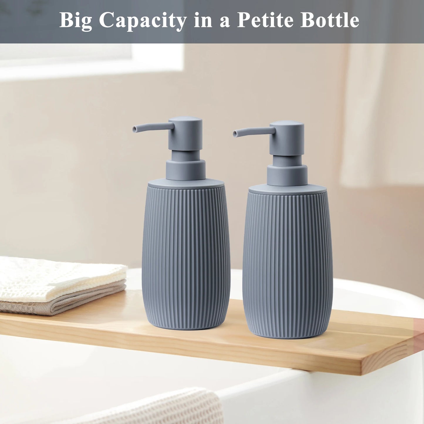 Modern Matte Grey Soap Dispenser for Bathroom And Kitchen Countertops Home Decorative Accessories