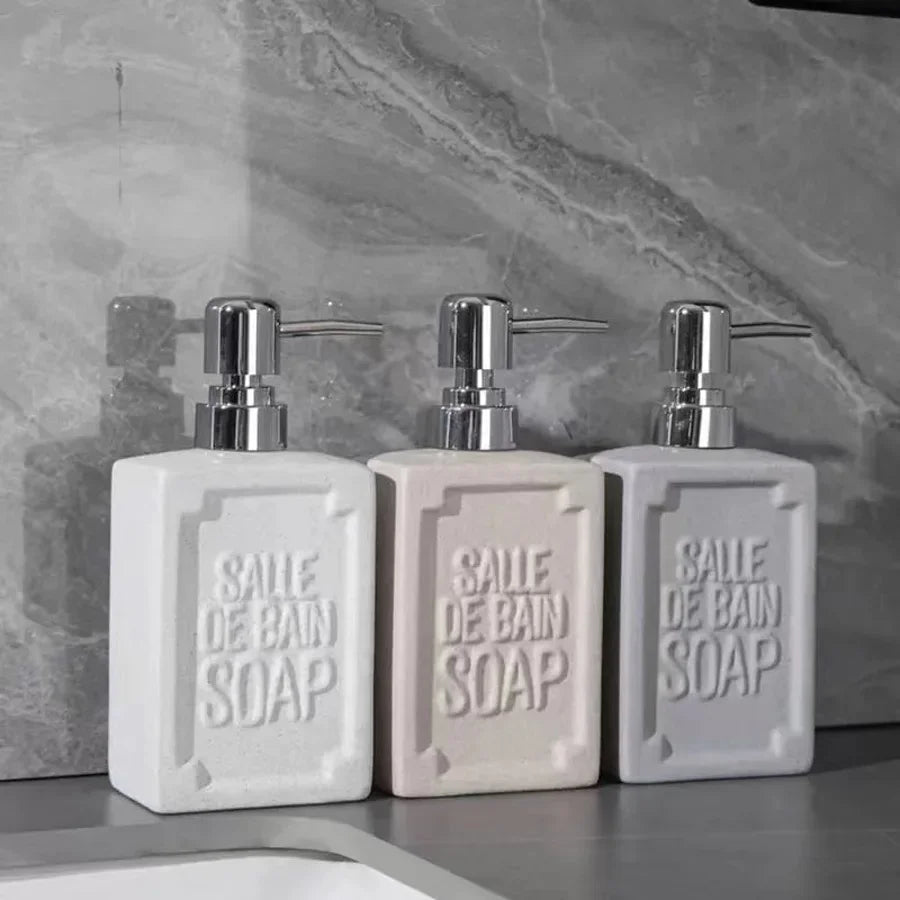 Ceramic Bathroom Foaming Soap Dispenser Dispenser Refill Lotion Sub Bottling Body Wash Conditioner for Bathroom Kitchen Decor