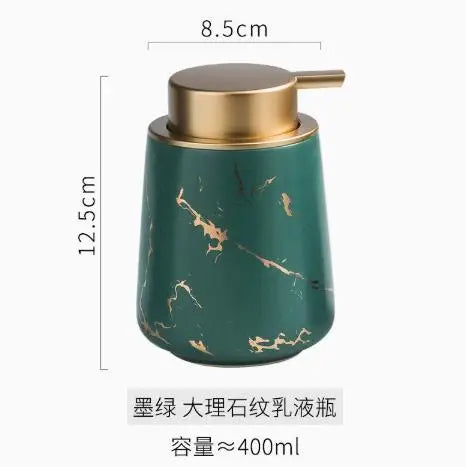 Bathroom Liquid Soap Dispenser Ceramic Hand Sanitizer Bathroom Tumbler Shower Gel Lotion Dispenser Bathroom Accessories Set