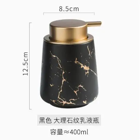 Bathroom Liquid Soap Dispenser Ceramic Hand Sanitizer Bathroom Tumbler Shower Gel Lotion Dispenser Bathroom Accessories Set
