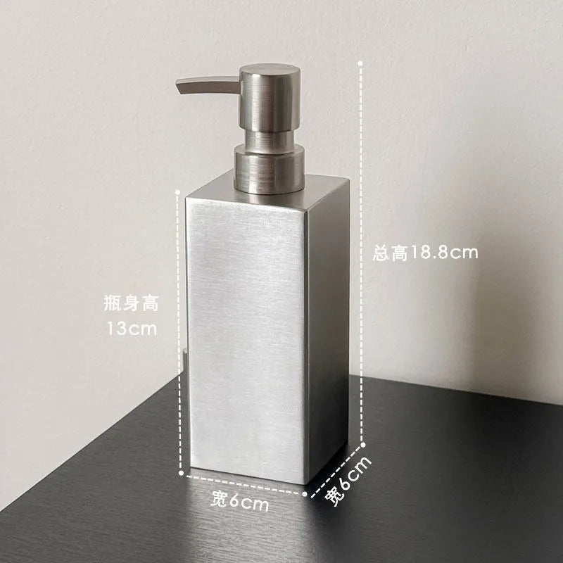 304 Stainless Steel Liquid Soap Dispenser Hand Sanitizer Bottle for Bathroom