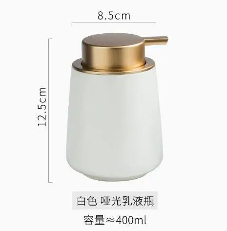 Bathroom Liquid Soap Dispenser Ceramic Hand Sanitizer Bathroom Tumbler Shower Gel Lotion Dispenser Bathroom Accessories Set