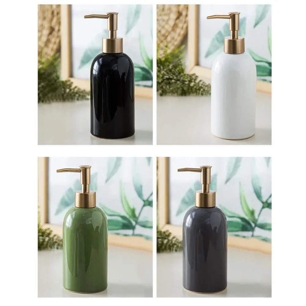 Empty Ceramic Soap Dispenser Portable Refillable Liquid Pump Bottle Reusable Multi-purpose Hand Sanitizers Container