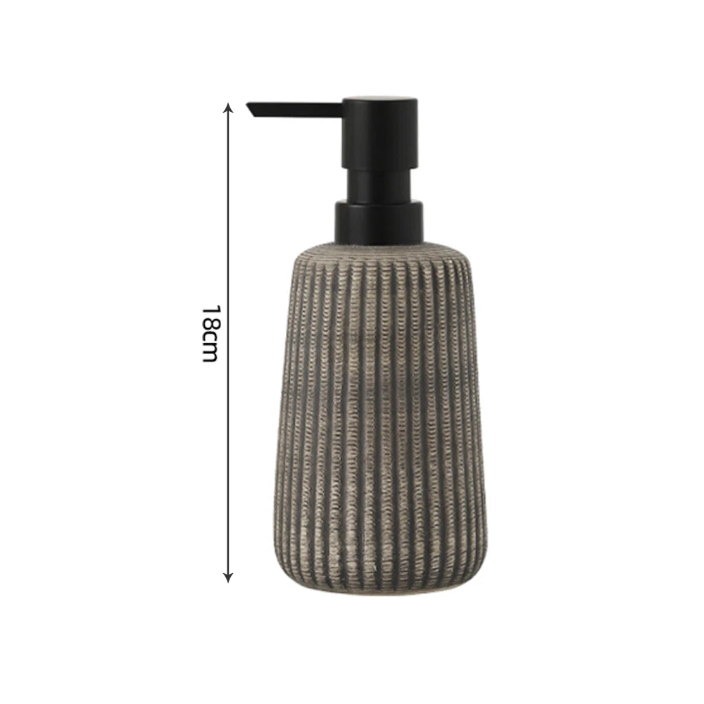 400ml Ceramic Liquid Lotion Dispenser Shampoo Soap Containers Bathroom Kitchen Detergent Pump Dispenser Cosmetics Gel Holder Jar
