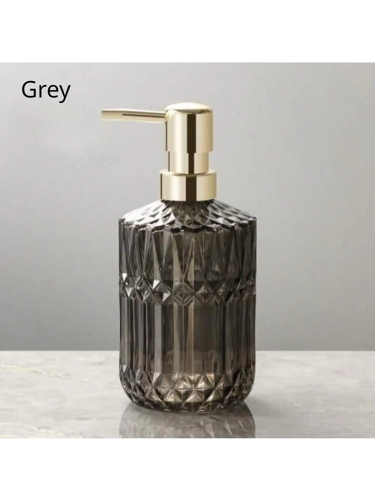 1pc 13.32oz Glass  Soap Dispenser Refillable Pump Bottle For Liquid Soap,Shower Gel,Hand Soap, Home Bathroom Accessories