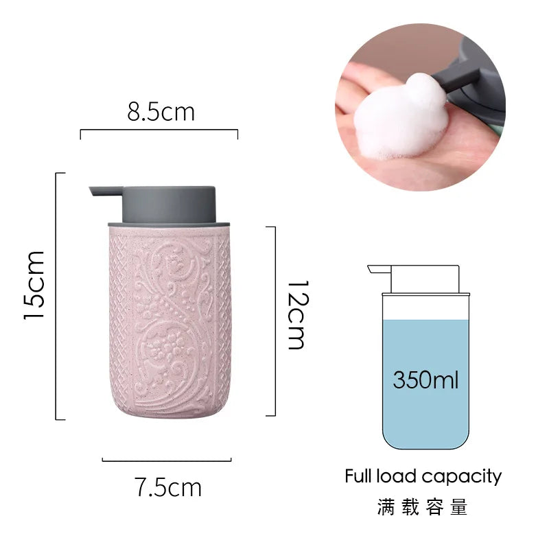 Luxury Body Wash Soap Bottle Ceramic Model Liquid Foam Dispenser Room Bathroom Color Dispensing Bottle Mousse Foam Pressing