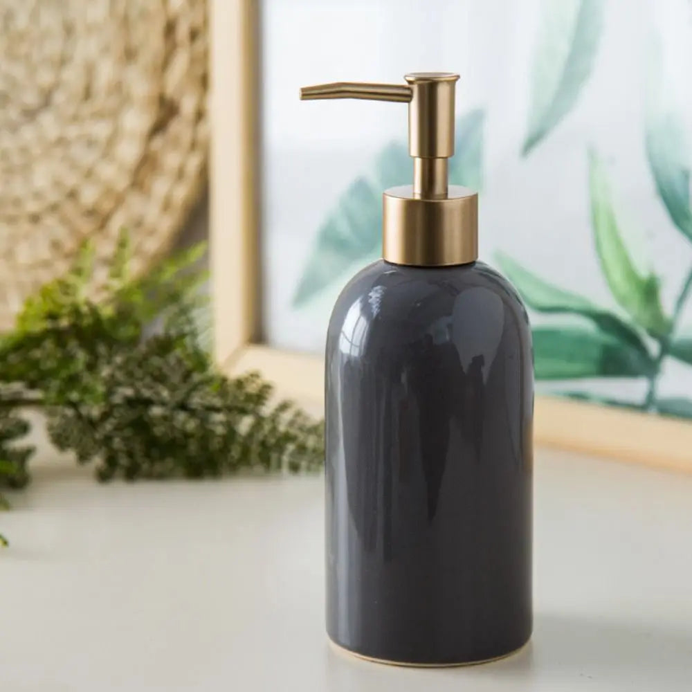 Empty Ceramic Soap Dispenser Portable Refillable Liquid Pump Bottle Reusable Multi-purpose Hand Sanitizers Container