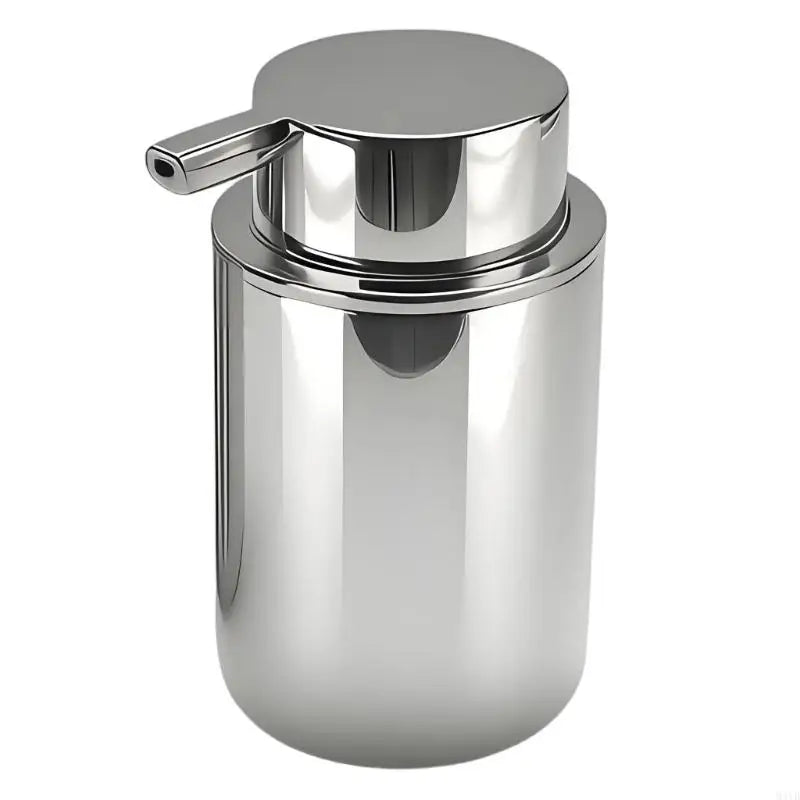 Modern Soap Dispenser Easy to Press Stainless Steel Refillable Lotions Dispenser for Kitchen & Bathroom Countertop M4YD